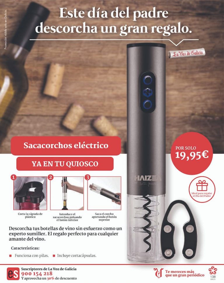 Sacacorchos eléctrico - La Voz de Galicia